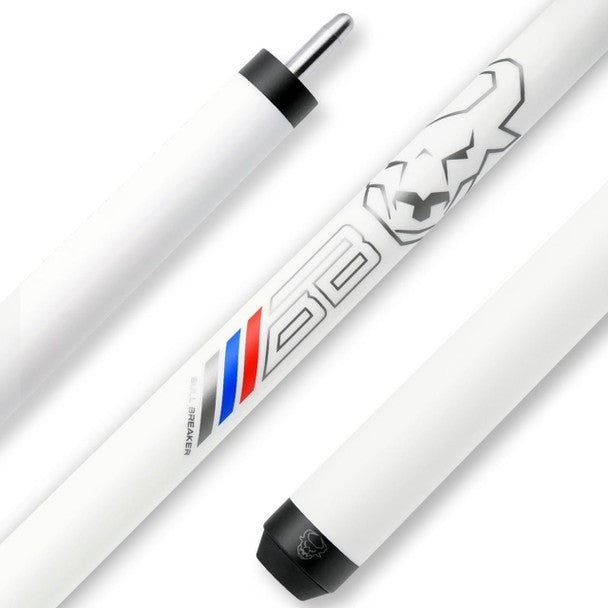 Bull Carbon Bull Breaker White Carbon Fiber Break Cue No Wrap 12.85mm