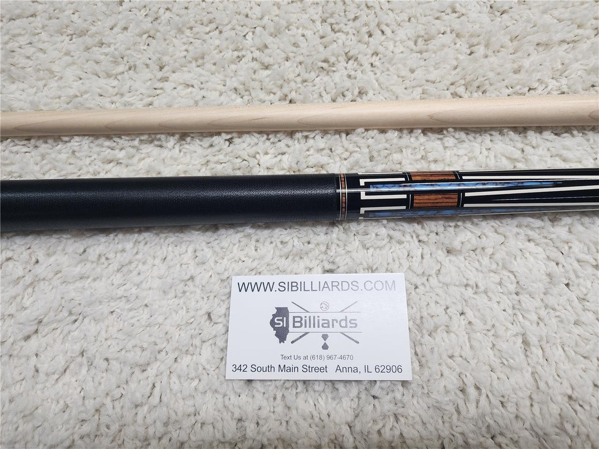 KODA POOL CUE KD51 Black w/ Cocobolo Overlay, Irish Linen &amp; Maple Shaft 12.75mm