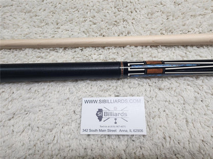 KODA POOL CUE KD51 Black w/ Cocobolo Overlay, Irish Linen &amp; Maple Shaft 12.75mm