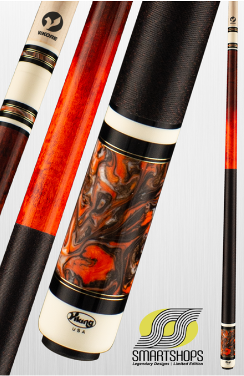 Viking 2025 DECEMBER SS-1225B Smart Shops Pool Cue!  Premium Curly Maple 31/50