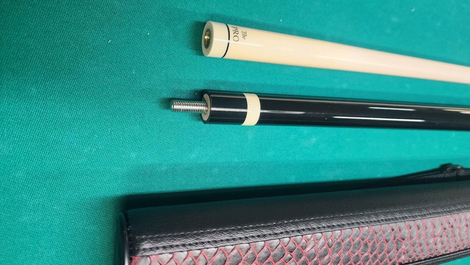 Meucci European Black Pool Cue 19oz w/ 12.5mm Pro Shaft! Free Hard Case!