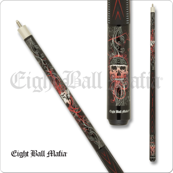 Eight Ball Mafia EBM28 Billiard Pool Cue Stick 18oz Free Shipping!!