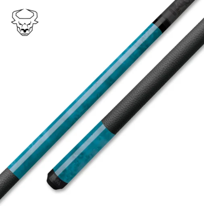 Bull Carbon BCC14 Pool Cue – Teal Birdseye Maple - Carbon Fiber Shaft –Uni‑Loc