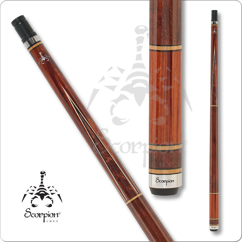 Scorpion JAR02 Series Pool Cue Cherry Stained Maple 19oz Free Shipping!