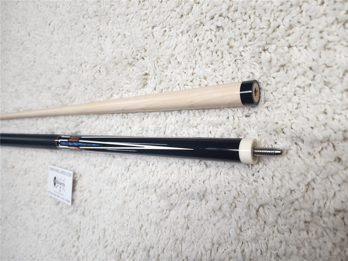 KODA POOL CUE KD51 Black w/ Cocobolo Overlay, Irish Linen &amp; Maple Shaft 12.75mm