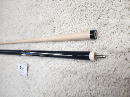 KODA POOL CUE KD51 Black w/ Cocobolo Overlay, Irish Linen &amp; Maple Shaft 12.75mm