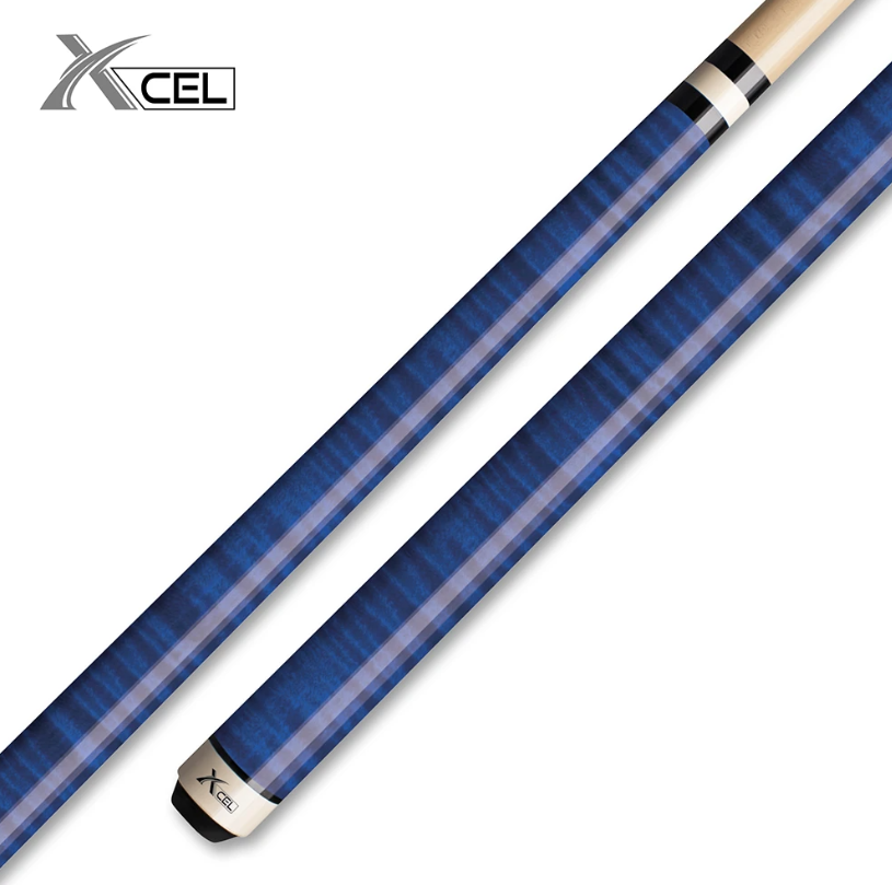 Xcel XC11 Blue Curly Design Pool Cue – Stylish Graphic Playing Cue