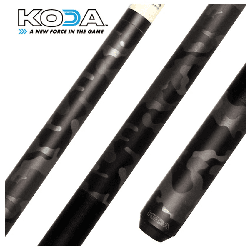 KODA KDV10BK Black Camo Pool Cue | 12.5mm Maple Shaft | 5/16x18 Joint | New 19oz