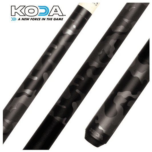 KODA KDV10BK Black Camo Pool Cue | 12.5mm Maple Shaft | 5/16x18 Joint | New 19oz