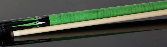 KODA KD46GN Black with Green Points Graphic No Wrap Play Cue 12.5 mm Shaft