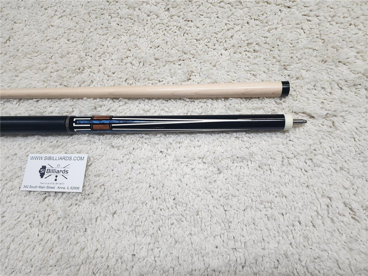 KODA POOL CUE KD51 Black w/ Cocobolo Overlay, Irish Linen &amp; Maple Shaft 12.75mm