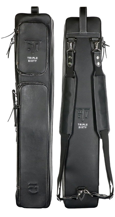Triple 60 Fedor Gorst 4X8 Custom Crocodile Leather Butterfly Soft Cue Case-Black
