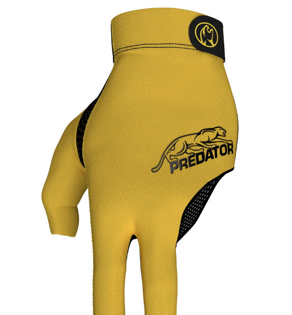 Predator Second Skin Yellow with Black Billiard Glove - Left Hand S/M