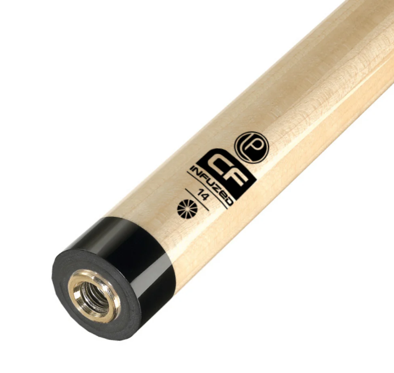 Lucasi Pro Maple 10‑Splice Cue w/ CF InFUZED Shaft – Choose Joint & Size