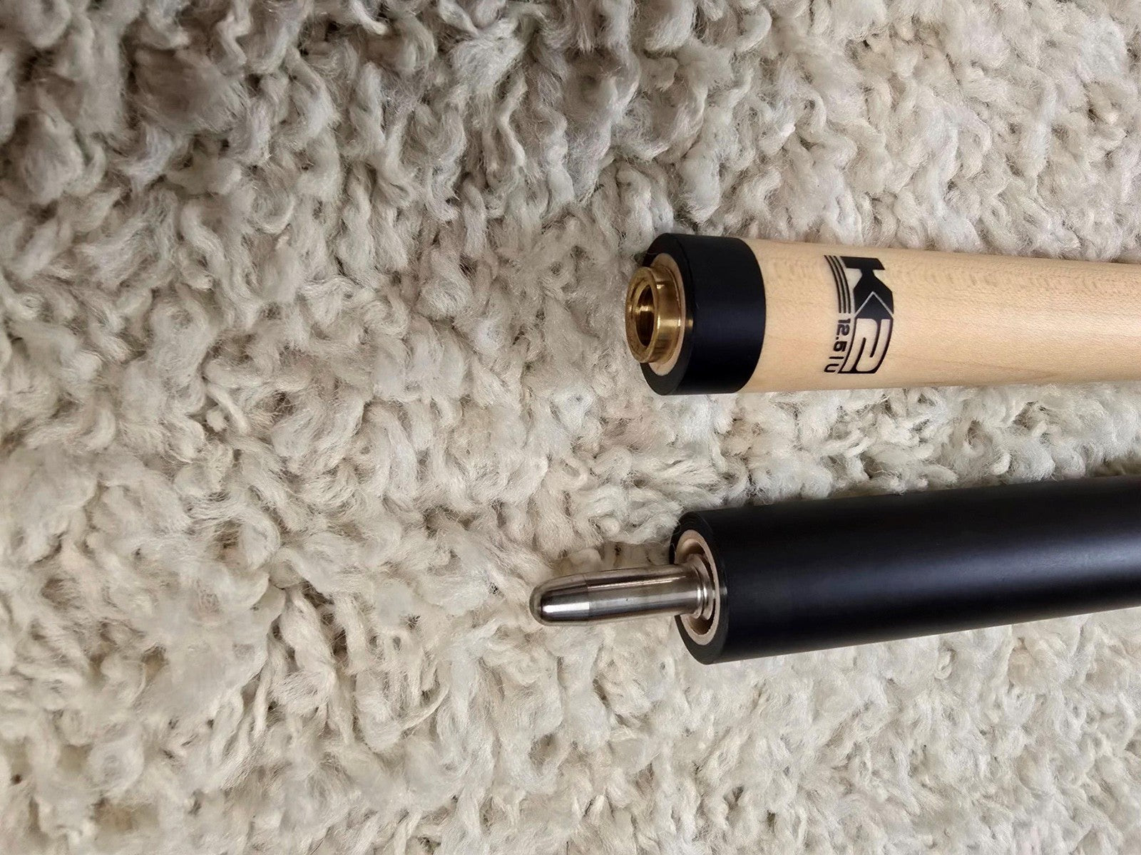 K2 Pool KLB14 Cue Matte Black With Purple W/ K2 LD 12.5MM Shaft!