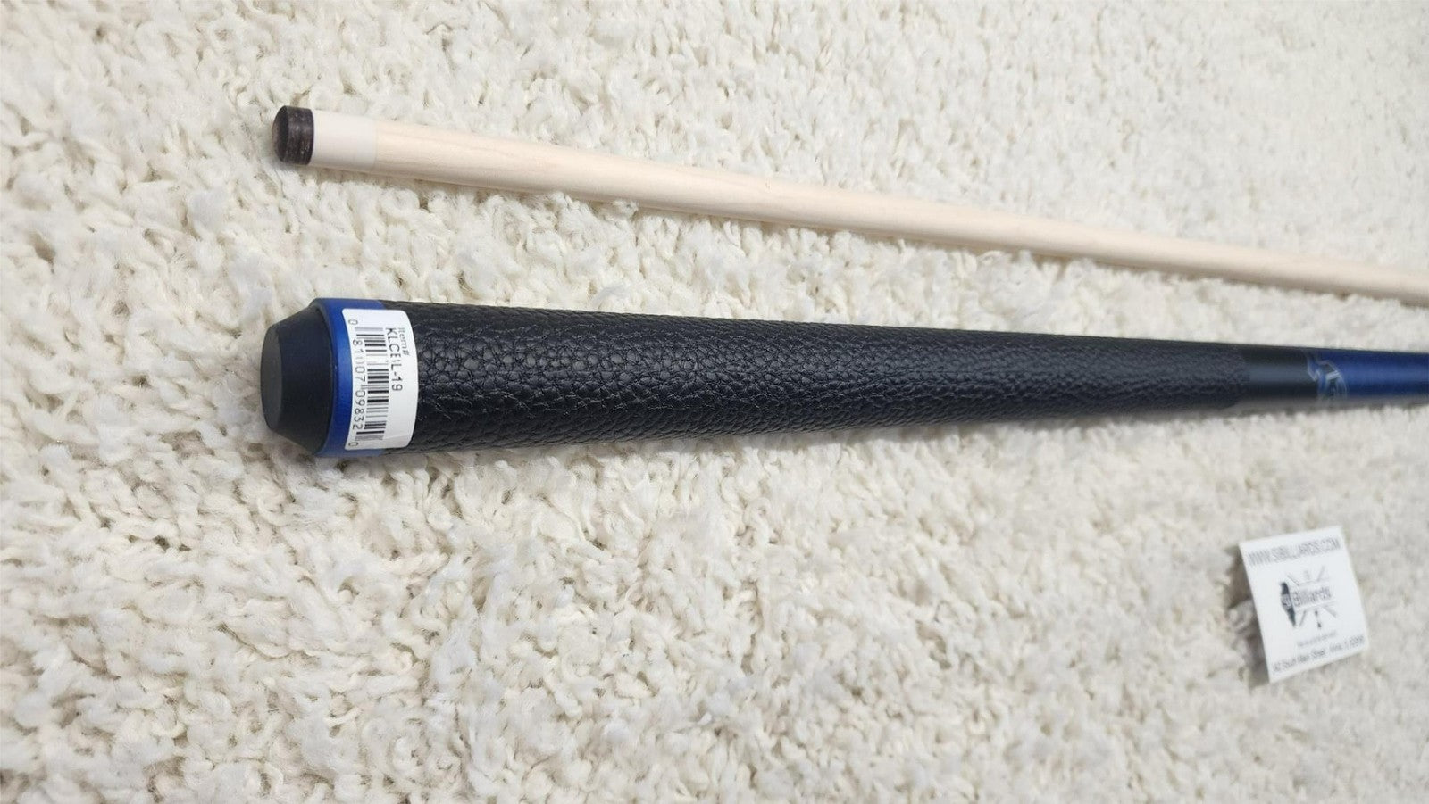 K2 Pool Cue KLCBL Blue w/ Leather Wrap Play Cue w/ Low Deflection 11.75MM Shaft