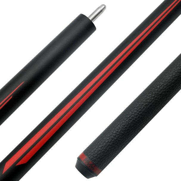 Bull Carbon BCSP1 Red Split Point Pool Cue – Carbon Fiber Shaft - Uni‑Loc