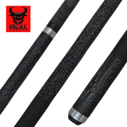 Bull Carbon LD2 Cue | 29" Carbon Fiber Shaft | Black & Silver | Uni-Loc