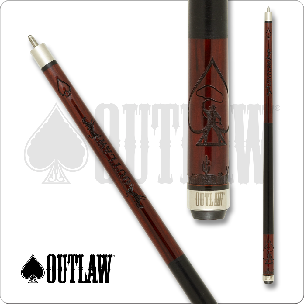 Outlaw OL55 Pool Cue Cowboy Inside of a Spade Style 19oz Free Shipping!