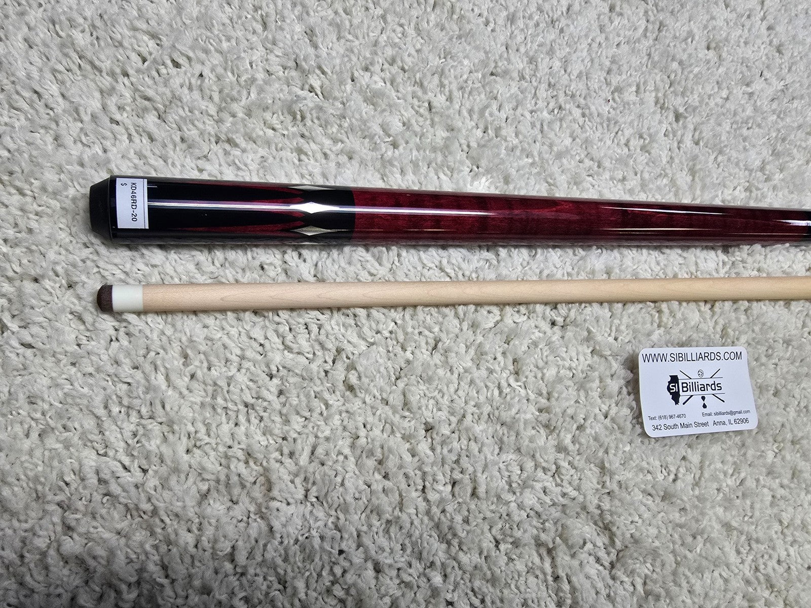 Koda KD46RD Pool Cue. Red with Black and Silver Graphic 12.5mm Shaft!