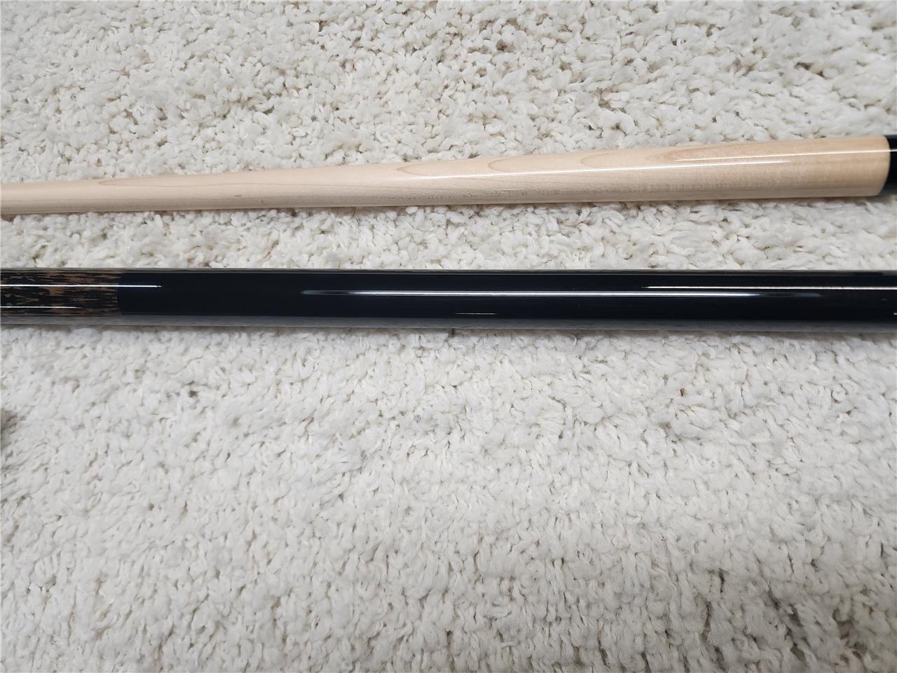 KODA POOL CUE KD20 Black Butt w/ Palm Wood Decal Wrap & Maple Shaft 19 oz 12.75 