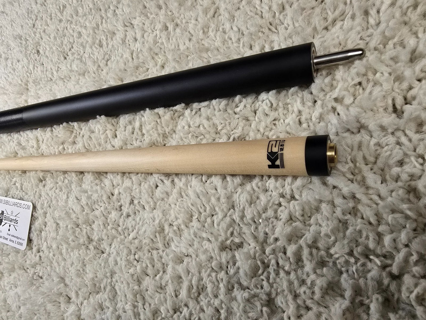 K2 Pool KLB13 Cue Matte Black With Green W/ K2 LD 12.5MM Shaft!
