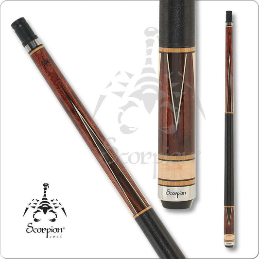 Scorpion JAR03 Series Pool Cue Antique Stained Maple 19oz Free Shipping!