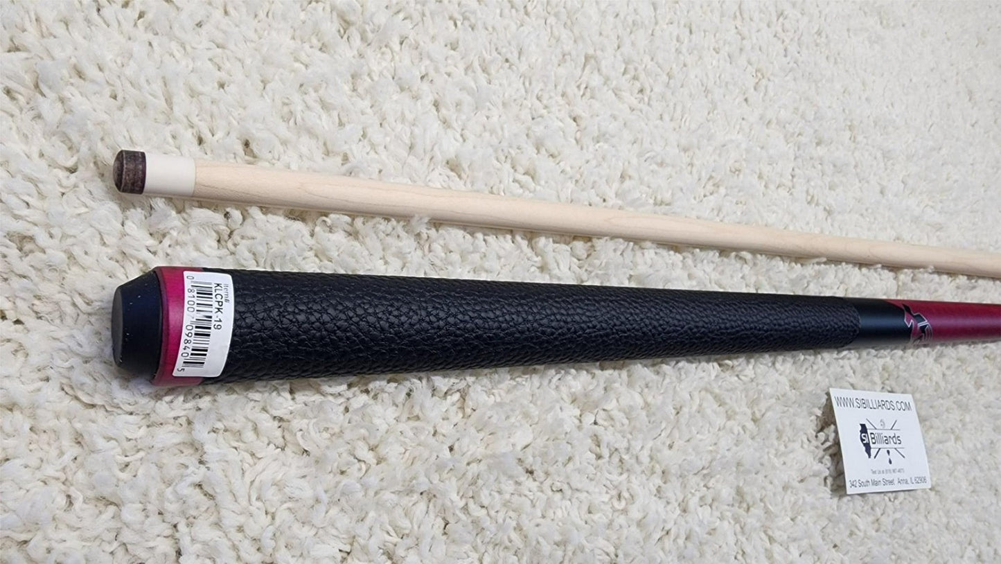 K2 Pool Cue KLCPK Pink w/ Leather Wrap Play Cue w/ Low Deflection 11.75MM Shaft