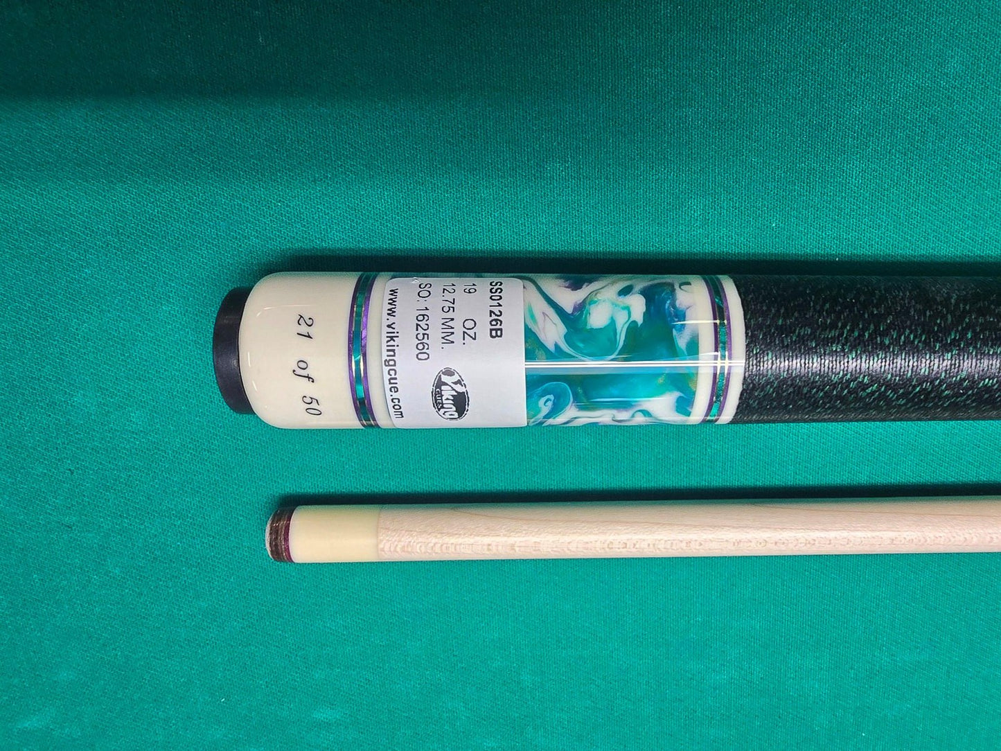 Viking 2026 January SS-0126B Smart Shops Pool Cue!  Premium Birdseye Maple 21/50