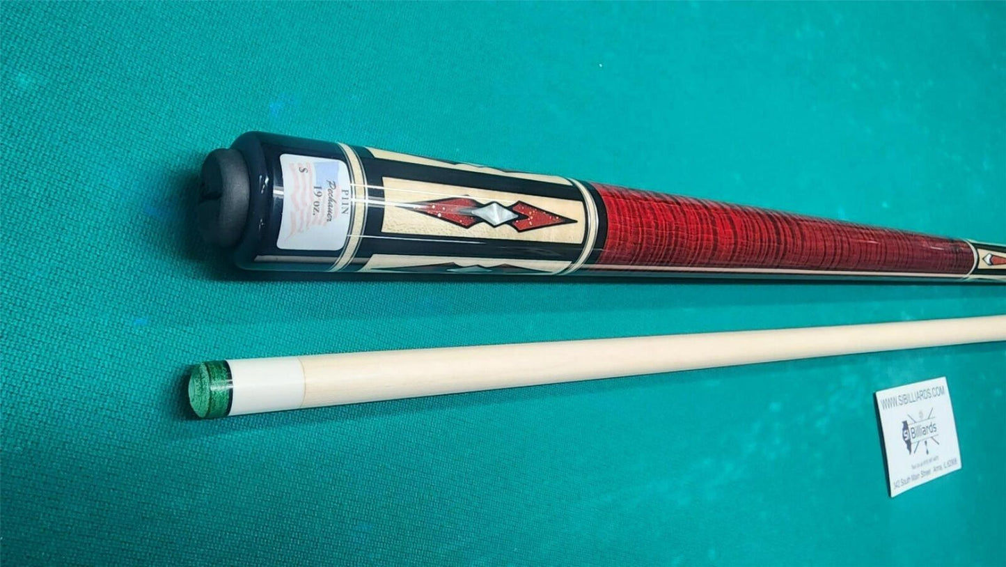 IN STOCK, Pechauer P11-N Pro Series Red Pool Cue, w/ 12.5mm Shaft! In stock!