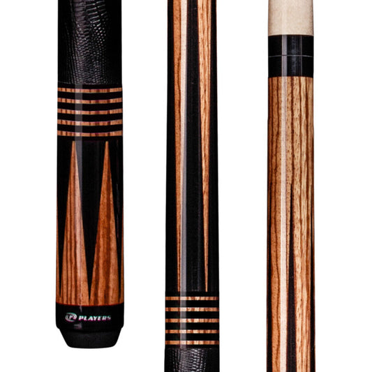 Players E2346 Black & Zebrawood with Embossed Leather Wrap! Free Shipping!