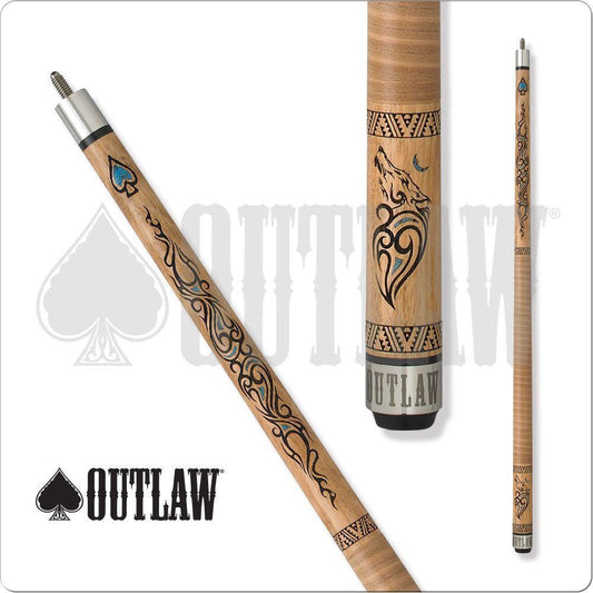 Outlaw OL33 Pool Cue Design Branded by hand Turquoise Colored 19oz Free Shipping