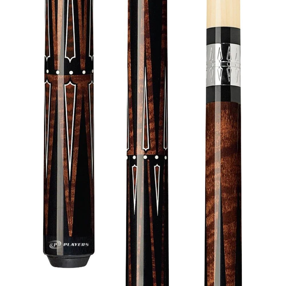 Players Dark English Stain/Snakewood Wrapless Cue AC20