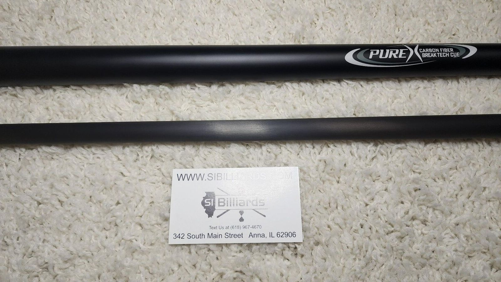 Pure X Carbon Fiber Break Cue With No Wrap! Free Shipping! Just Released!