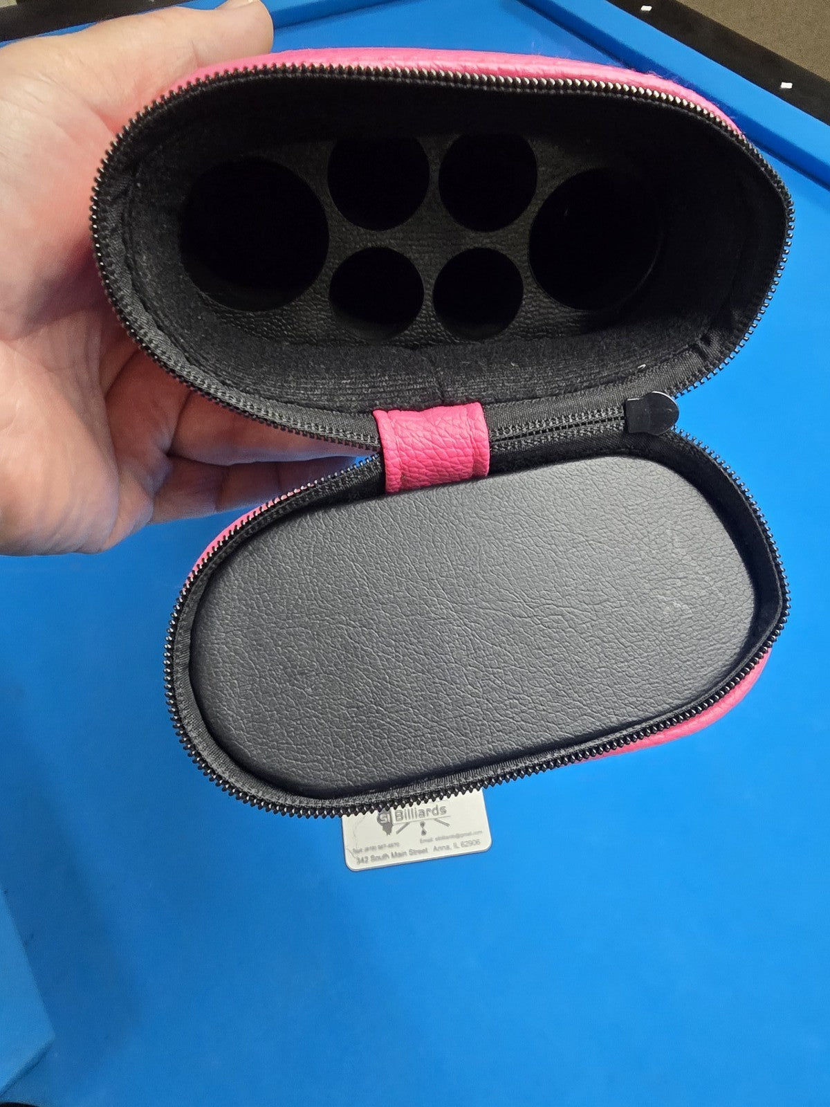 Koda C24UH-BR 2X4 Hard Pool Cue Case for 2 Butts & 4 Shafts - Pink Leatherette