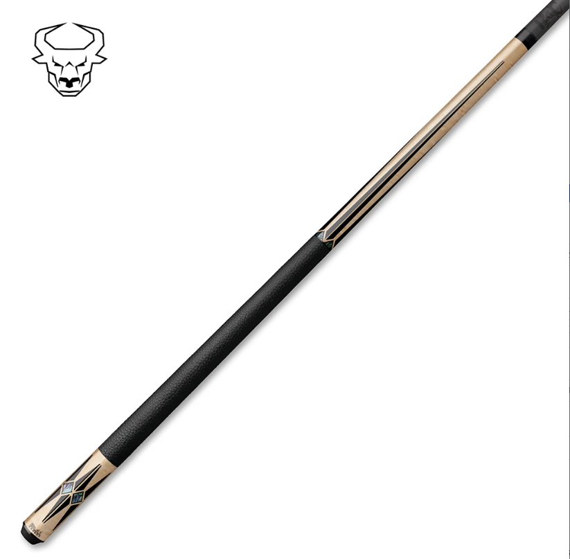 Bull Carbon BCLE1 Pool Cue – Natural Birdseye – Carbon Fiber Shaft – Abalone