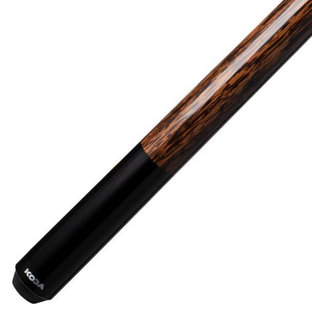 KODA POOL CUE KD20 Black Butt w/ Palm Wood Decal Wrap & Maple Shaft 19 oz 12.75 