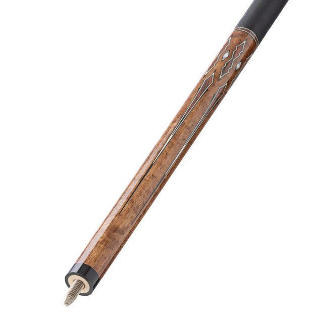 PureX Coffee Stained Maple & Cocobolo/White Points Cue with Black Linen  HXTE17