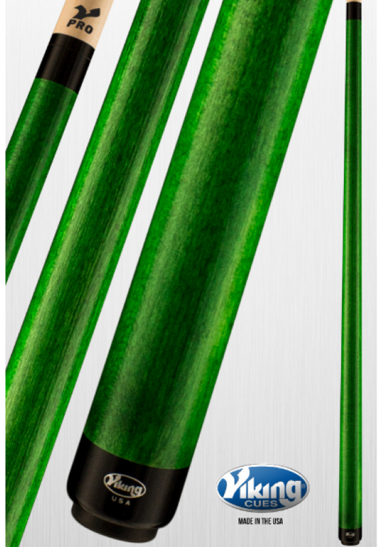 Viking B2003 Wrapless Pool Cue w/ 13 mm V PRO Shaft, (Emerald) - Free Shipping