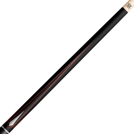 KODA KD47RD Matte Black & Red Pool Cue | 12.5mm Shaft | No‑Wrap | Low Deflection