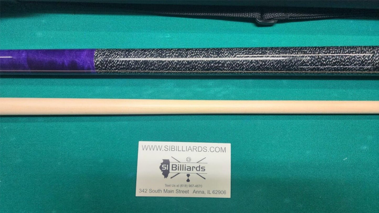 Meucci European Purple Pool Cue 19oz w/ 12.5mm Pro Shaft! Free Hard Case!