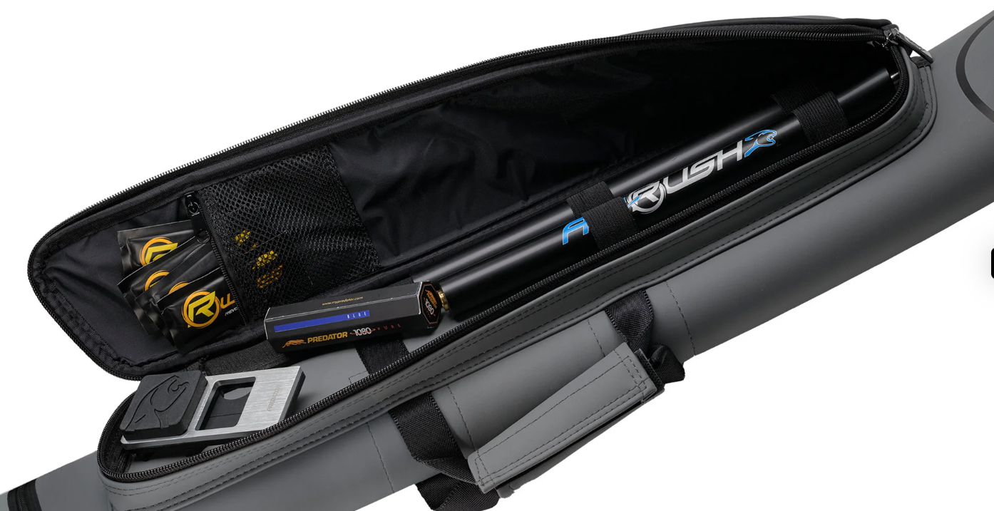 3x5 Predator Roadline Gray/Black Hard Cue Case - Double Straps  Free US Shipping