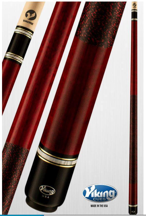 Viking B2612 Linen Wrap Pool Cue w/ 13 mm Vikore Shaft (Cherry) - Free Shipping