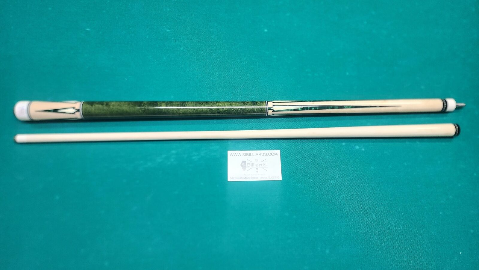 IN STOCK, Pechauer JP14-S Pro Series Green Pool Cue, w/ 12.75mm Shaft! In stock