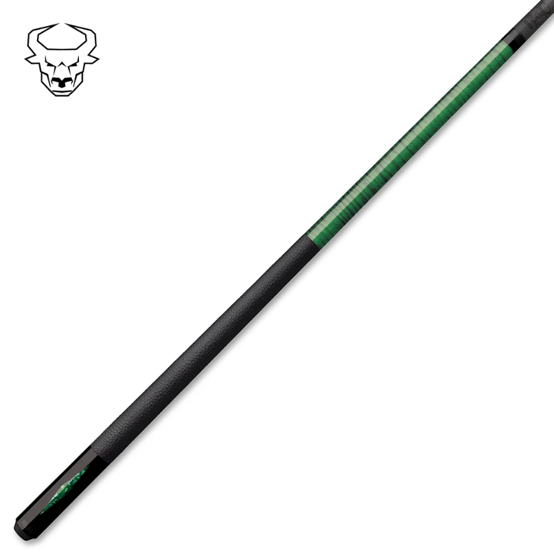 Bull Carbon BCD3GN Pool Cue – Green Abalone - Carbon Fiber Shaft –Uni‑Loc