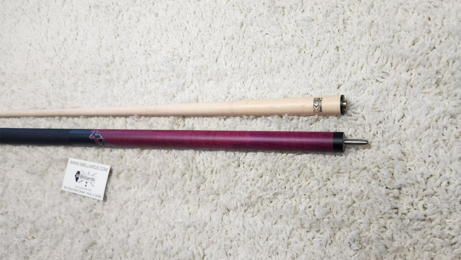 K2 Pool Cue KLCPK Pink w/ Leather Wrap Play Cue w/ Low Deflection 11.75MM Shaft