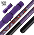 KODA Sports KDV40PL Purple Snake Pool Cue – 12.5mm LD Shaft - Free Case & Bowtie