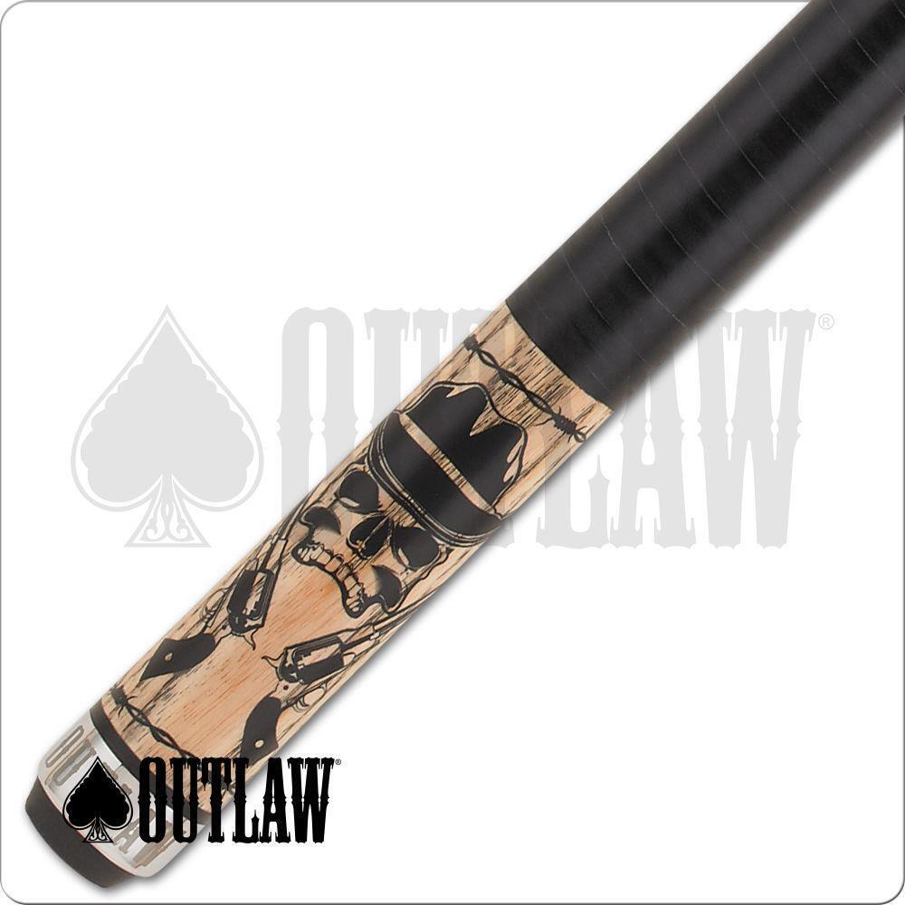 Outlaw OL52 Pool Cue Smoking Gun Design 19oz Free Shipping!