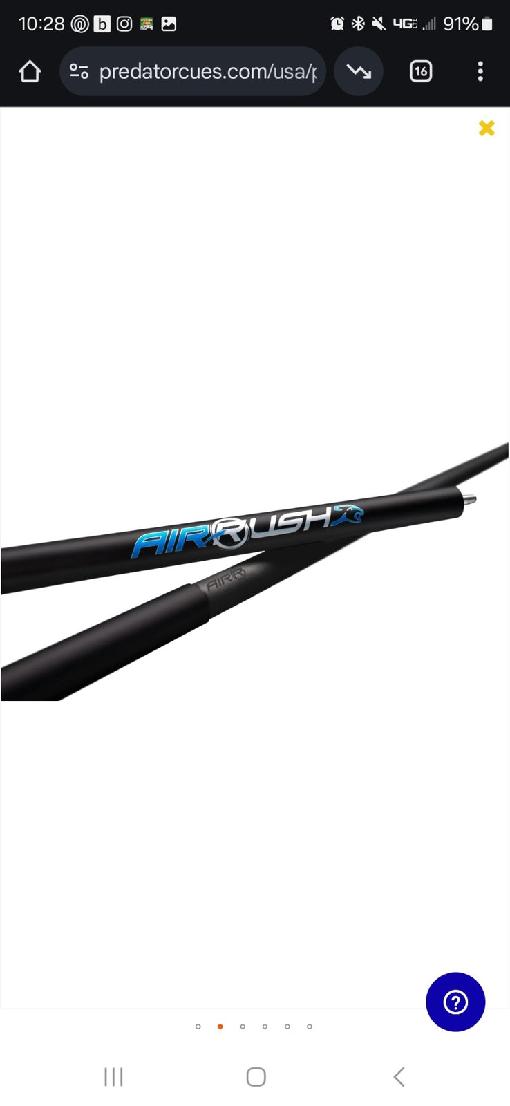 New Predator Air Rush Jump Cue - No Wrap