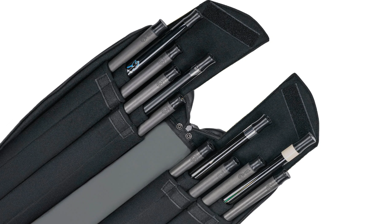 New Predator Roadline Gray/Black Soft Cue Case -Double Straps- Free US Shipping